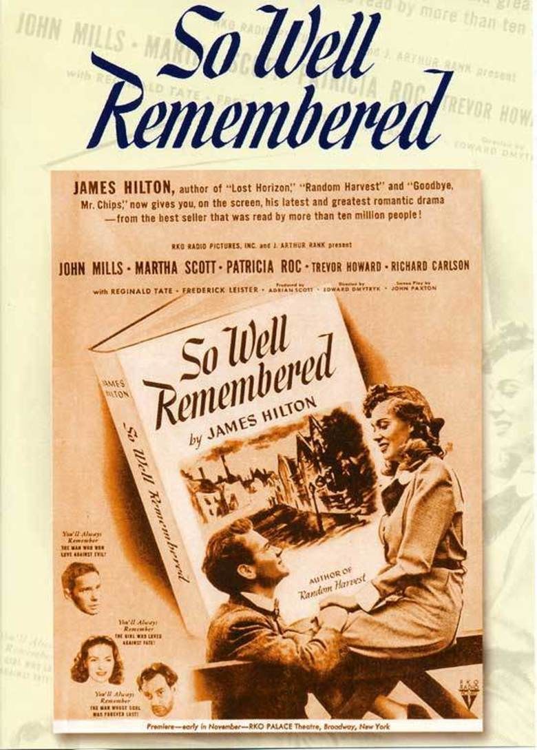So Well Remembered movie poster