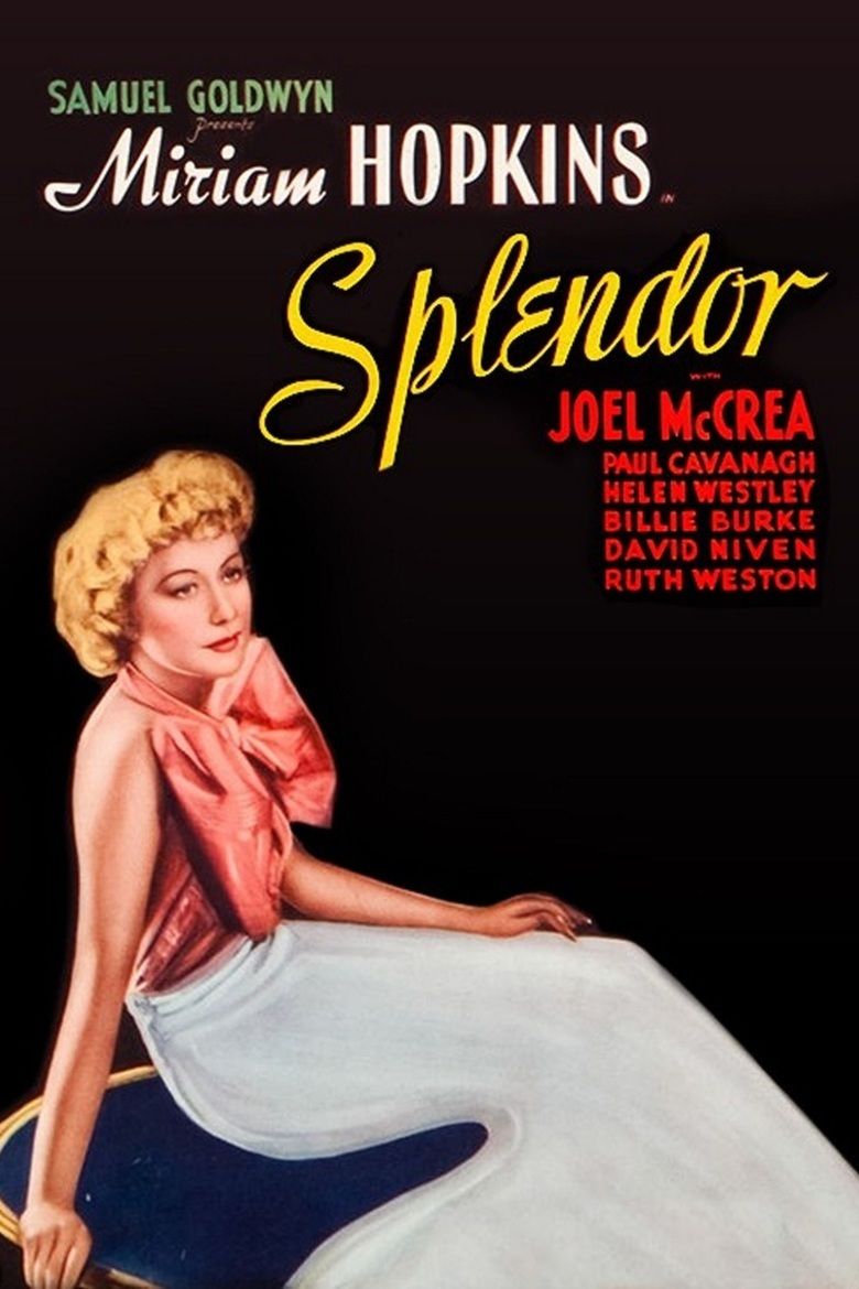 Splendor (1935 film) movie poster