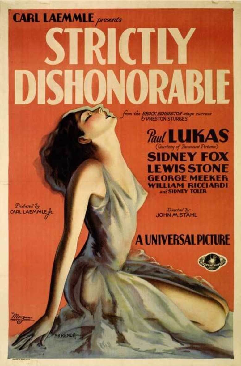 Strictly Dishonorable (1931 film) movie poster