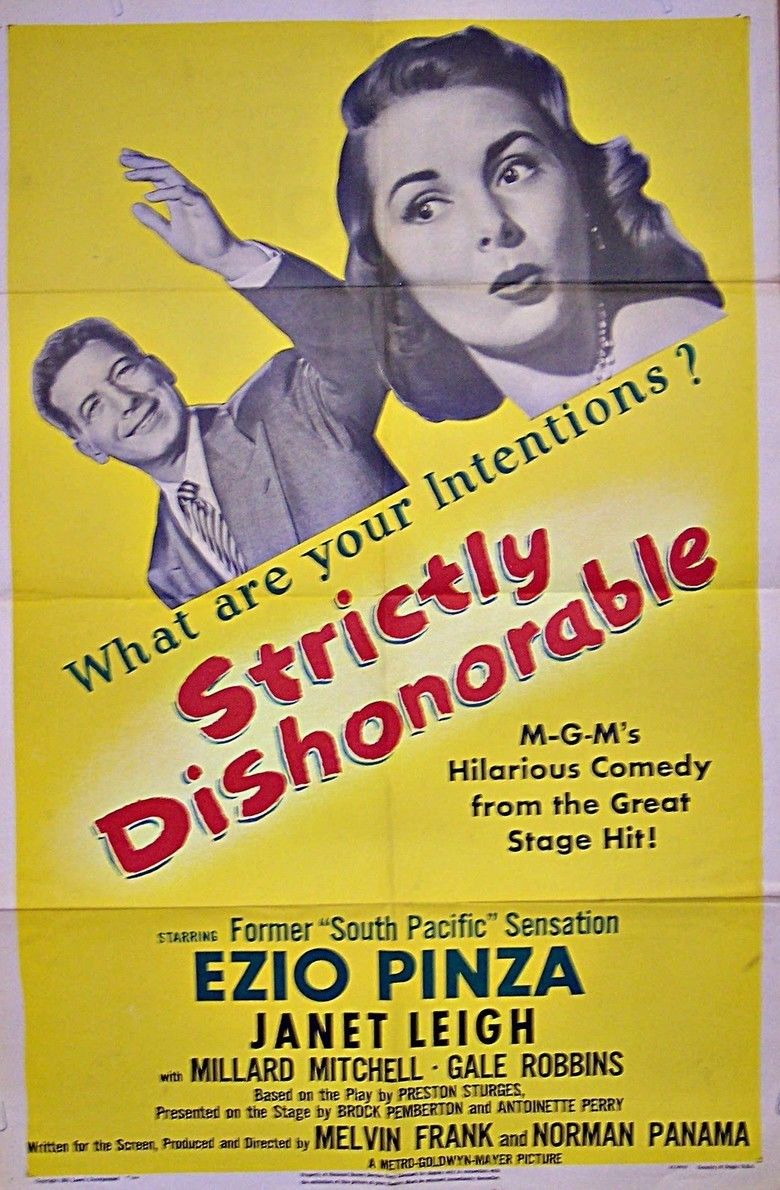 Strictly Dishonorable (1951 film) movie poster
