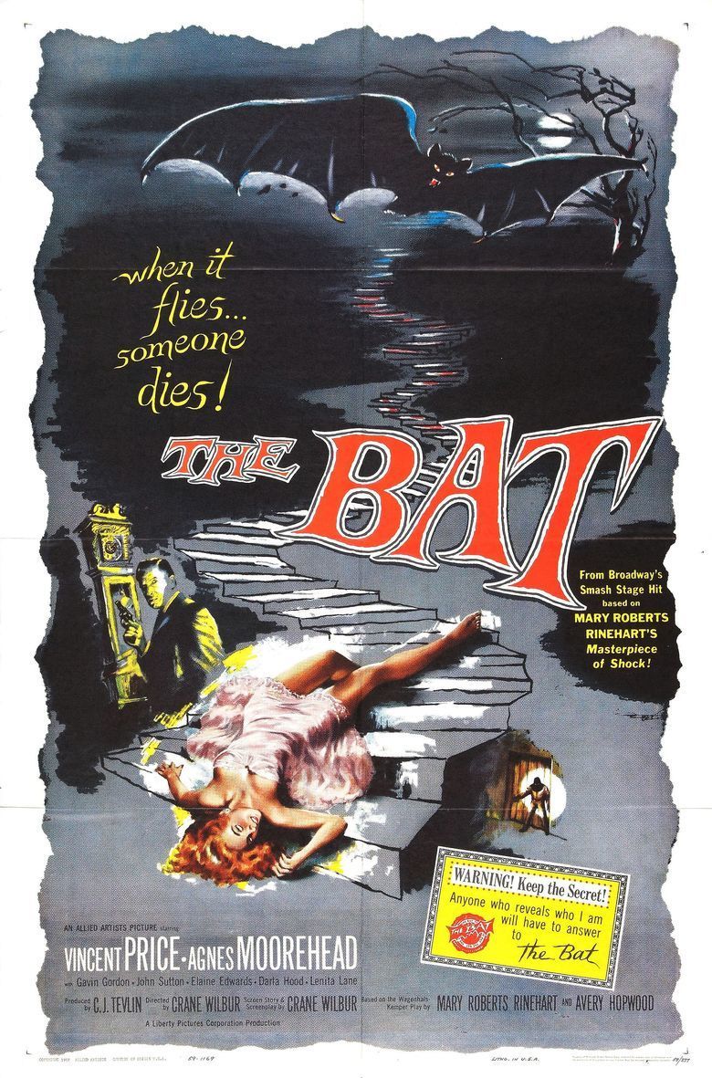 The Bat (1959 film) movie poster