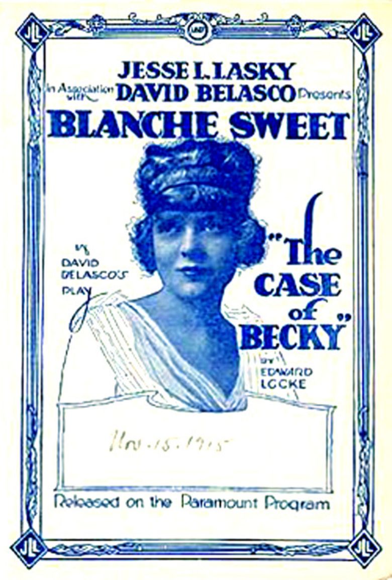 The Case of Becky (1915 film) movie poster