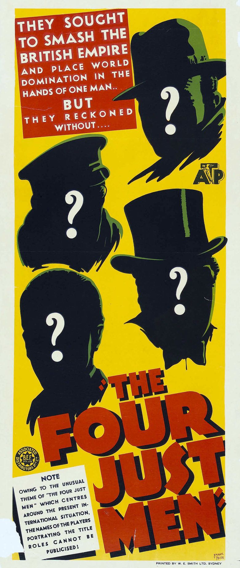 The Four Just Men (1939 film) movie poster