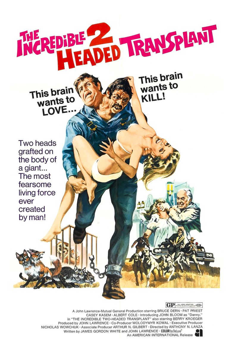 The Incredible 2 Headed Transplant movie poster