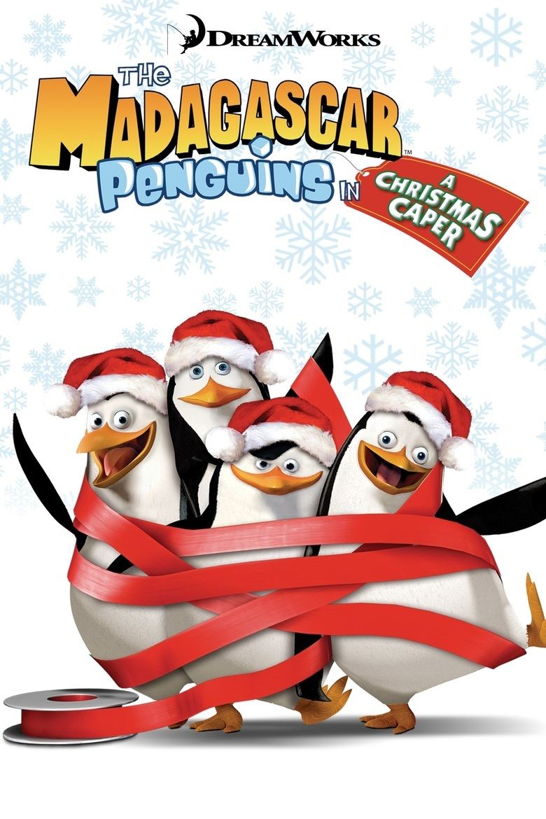 The Madagascar Penguins in a Christmas Caper movie poster