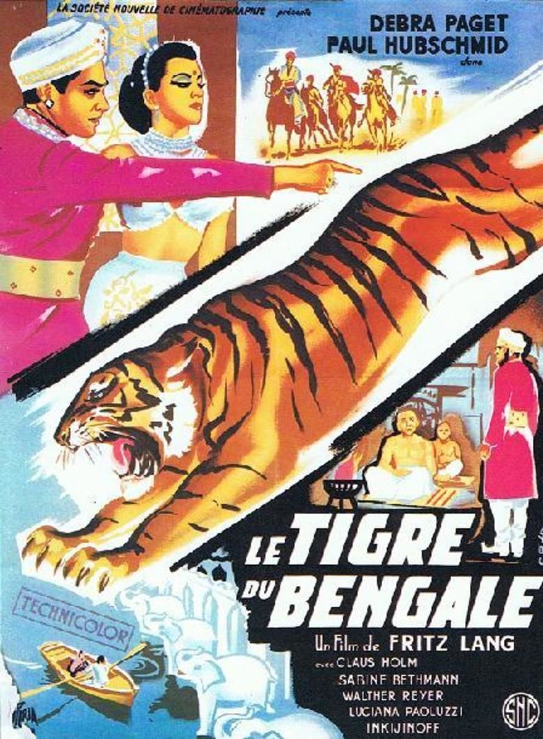 The Tiger of Eschnapur (1959 film) movie poster