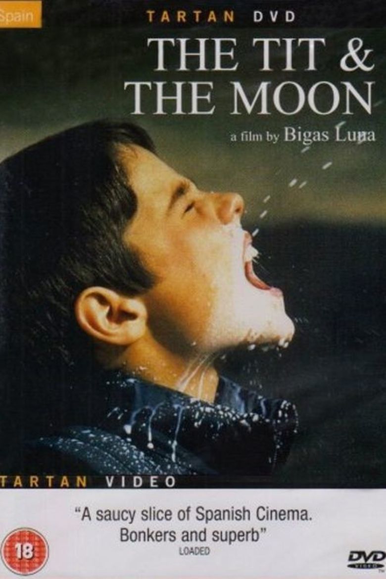 Movie poster of The Tit and the Moon, a 1994 Spanish/French film, directed by Bigas Luna featuring Biel Durán as Tete.