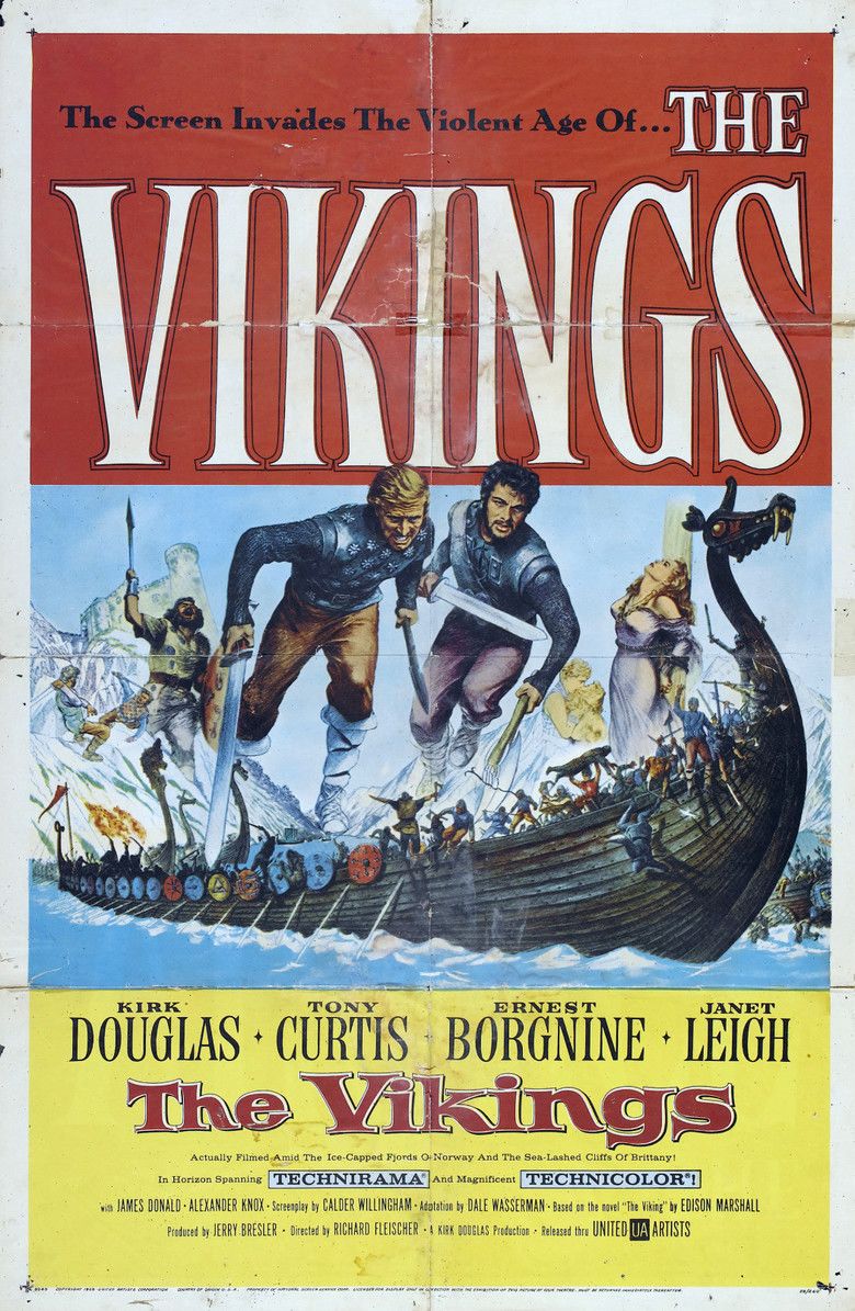 The Vikings (1958 film) movie poster