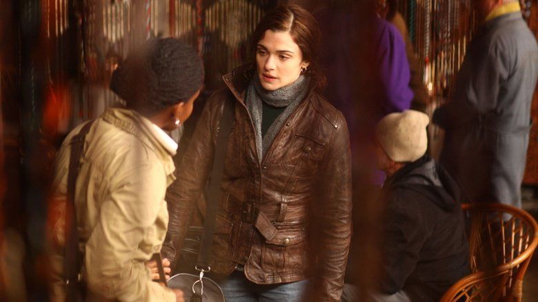 Movie scene of Rachel Weisz talking to a woman in "The Whistleblower"