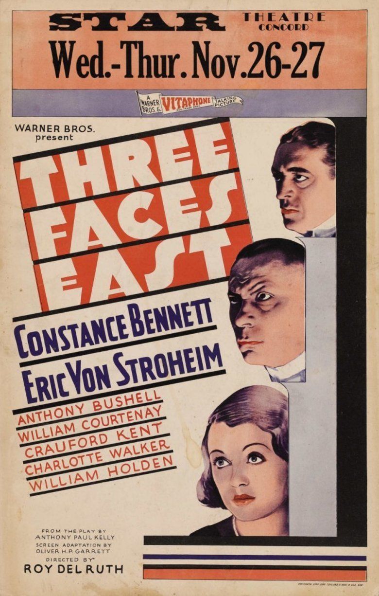 Three Faces East (1930 film) movie poster