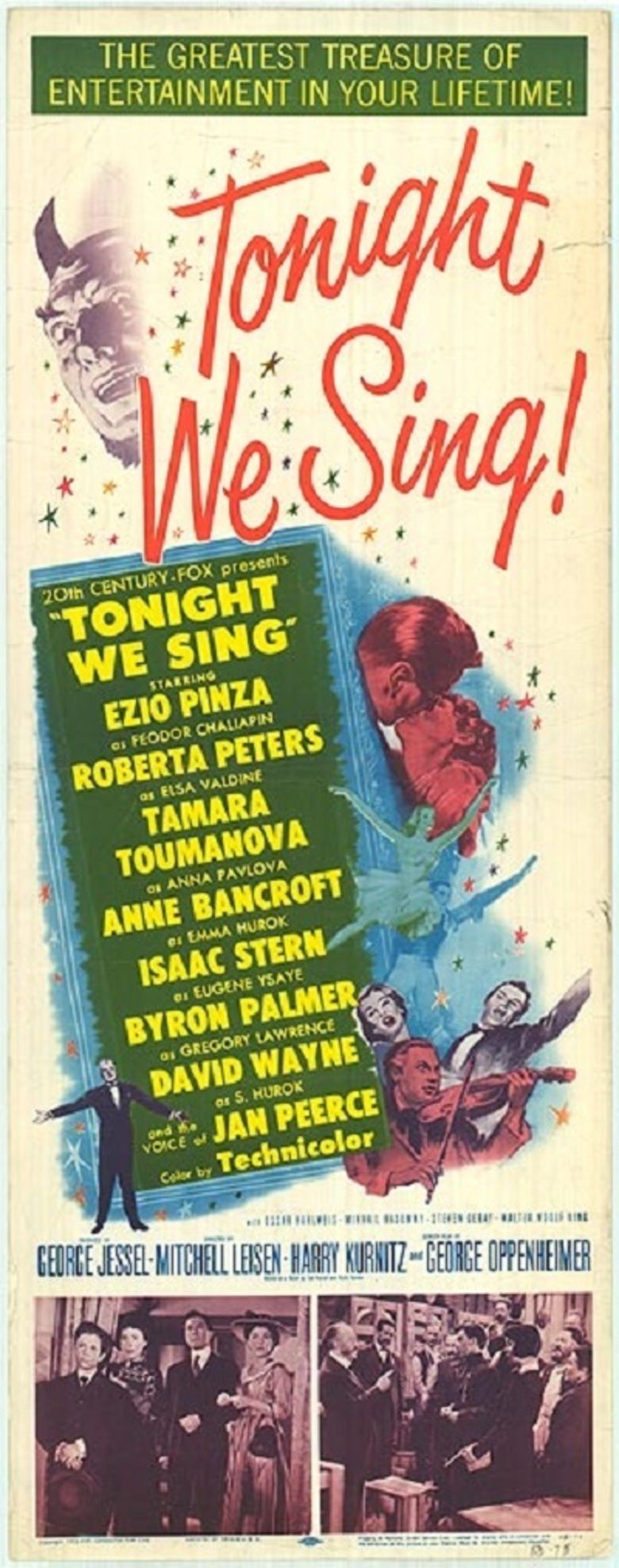 Tonight We Sing movie poster