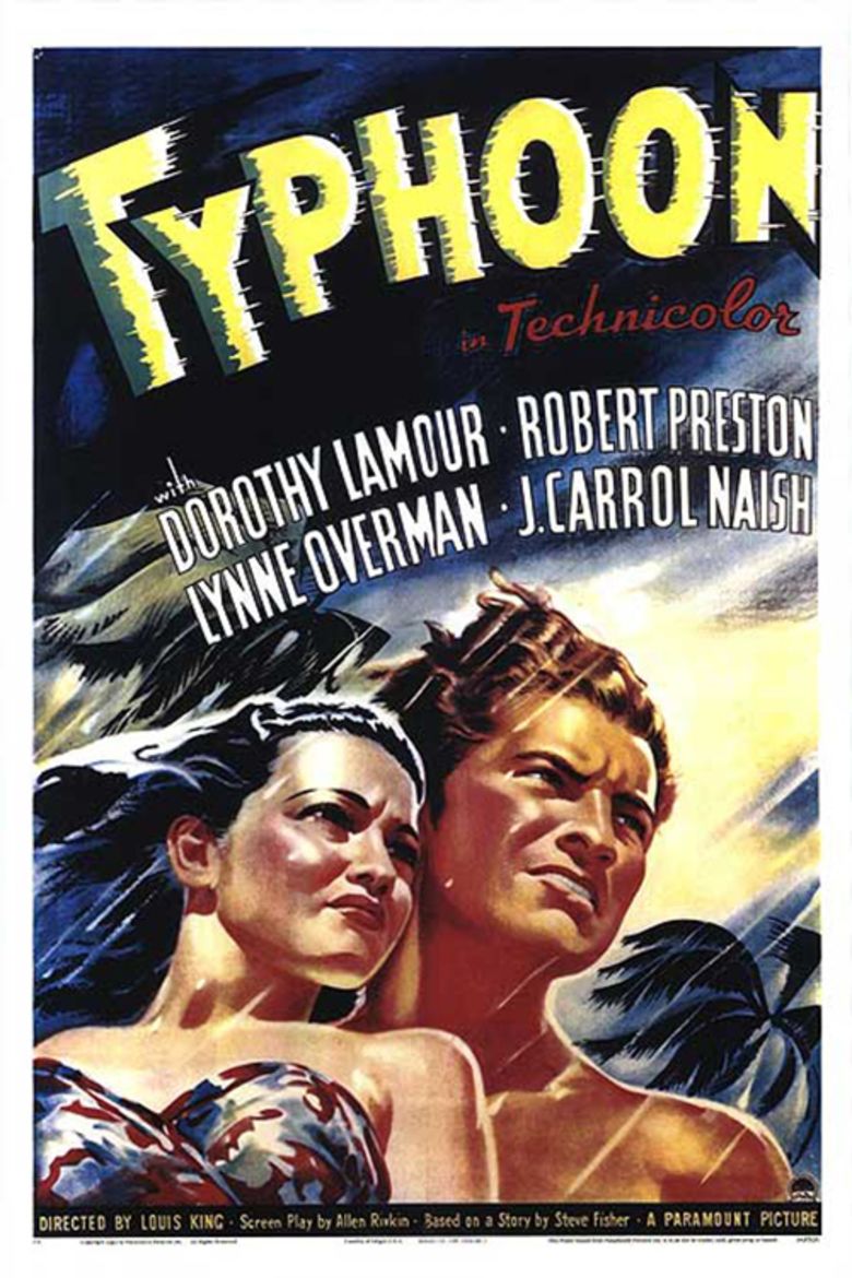 Typhoon (1940 film) movie poster