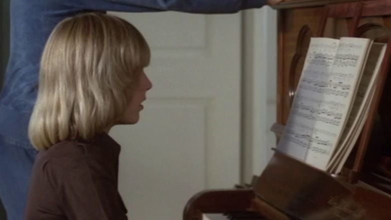 Peter Bjerg as Kim playing the piano in a scene from the 1978 film "You Are Not Alone"