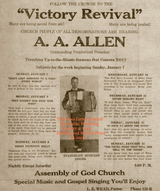 A. A. Allen Biography A A Allen