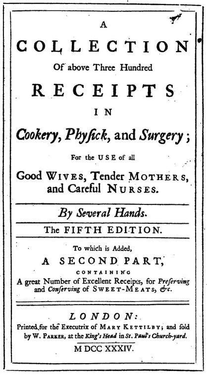 A Collection of above Three Hundred Receipts in Cookery, Physick and Surgery