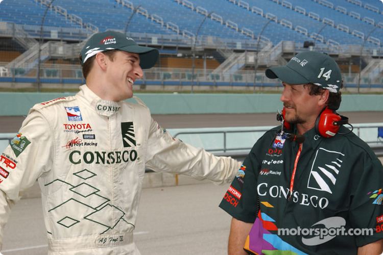 A. J. Foyt IV AJ Foyt IV and crew chief Richie Simon at Homestead