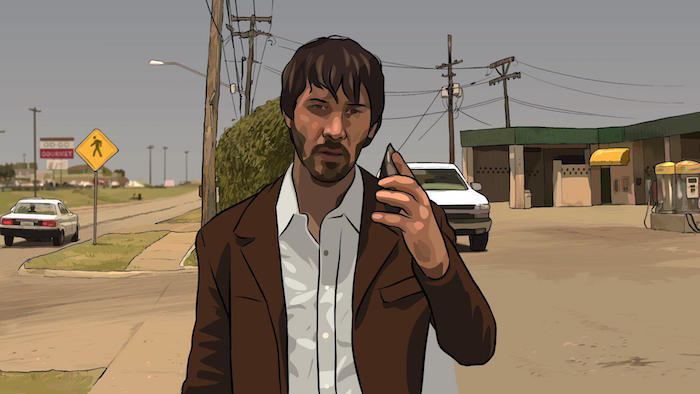 A Scanner Darkly (film) movie scenes The Dissolve One of the unique things about Waking Life and A Scanner Darkly is that the style bridges the gap between hand drawn and computer animation 