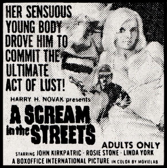 A Scream in the Streets A Scream In The Streets 1973 aka Scream Street Girls In The Street