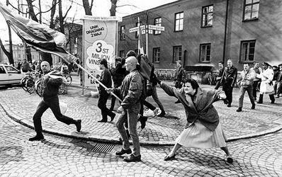 A Woman Hitting a Neo-Nazi With Her Handbag httpsuploadwikimediaorgwikipediaen004AW