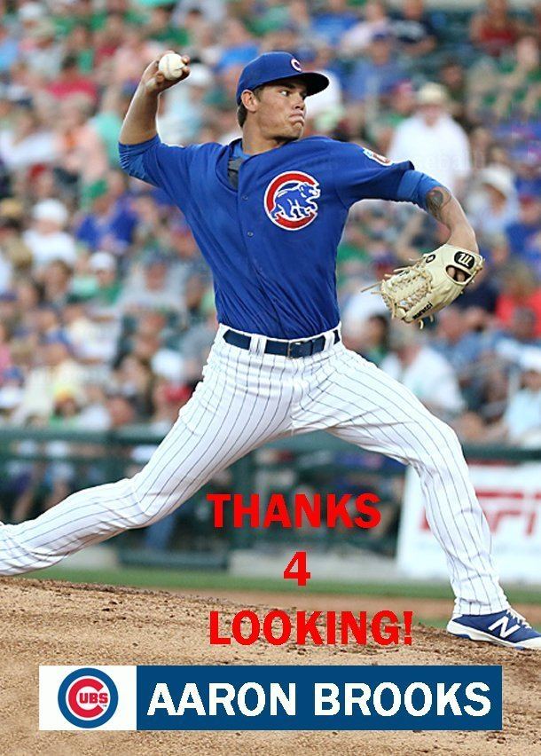 Aaron Brooks (baseball) AARON BROOKS 2016 CHICAGO CUBS BASEBALL CARD