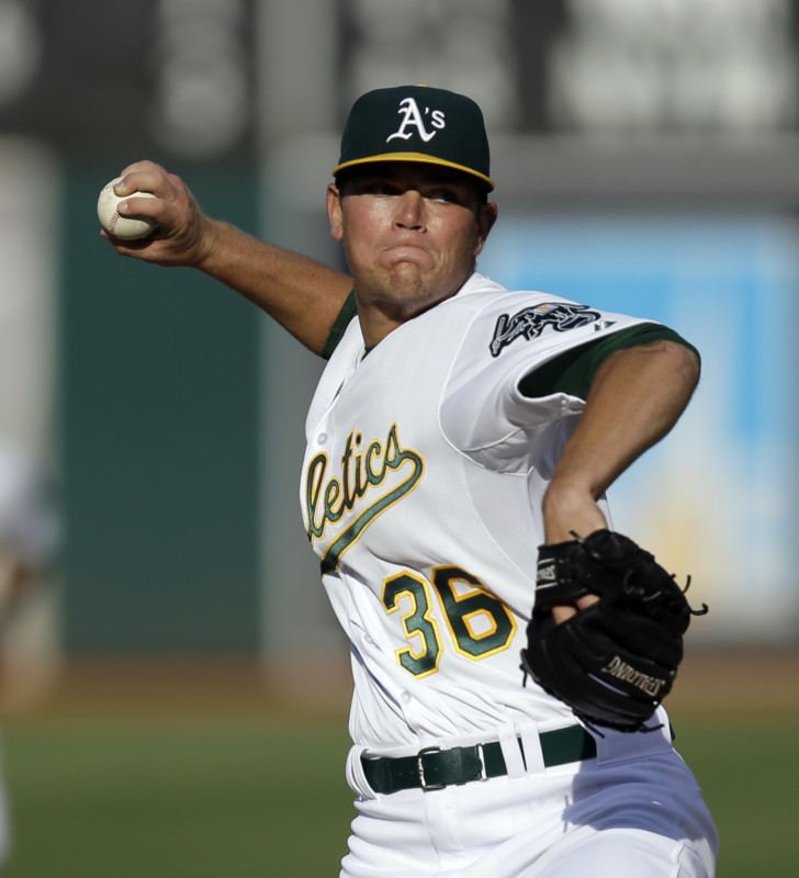 Aaron Brooks (baseball) Athletics 5 Indians 1 Aaron Brooks earns first career