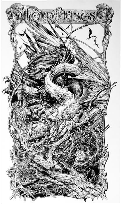 Aaron Horkey Mondo Gallery Aaron Horkey39s THE LORD OF THE RINGS