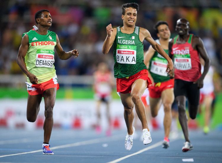 Abdellatif Baka Rio Paralympics 2016 Visually impaired Abdellatif Baka wins 1500m
