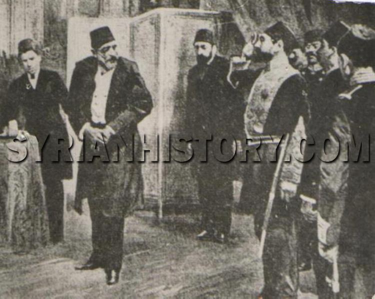 Abdul Hamid II Syrian History Sultan Abdulhamid II receiving orders to