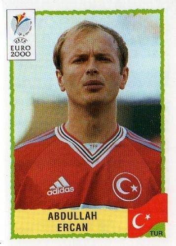 Abdullah Ercan TURKEY Abdullah Ercan 155 EURO 2000 Panini Football Sticker