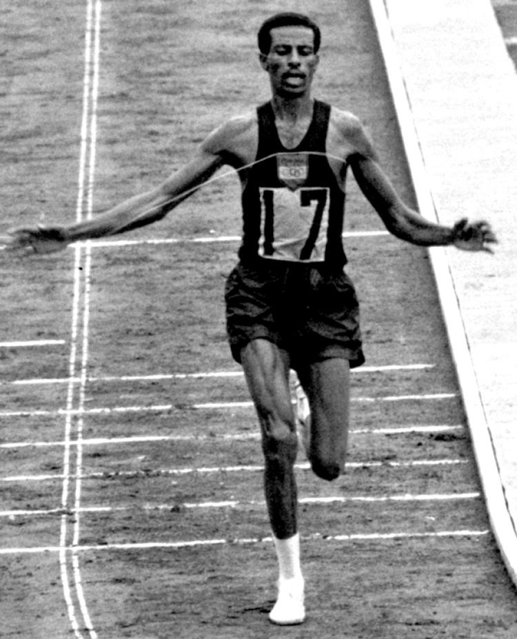 Abebe Bikila Abebe Bikila wins his second Olympic marathon 1964