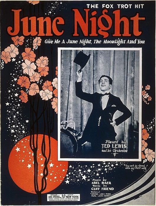 Abel Baer 1924 June Night Abel Baer Cliff Friend sheet music featured