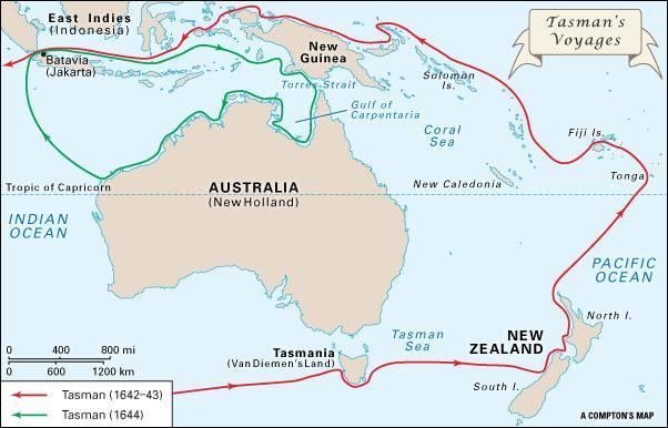 Abel Tasman Abel Tasman Map Biography Exploration Britannicacom