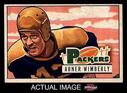 Abner Wimberly Amazoncom 1951 Bowman 125 Abner Wimberly Green Bay Packers