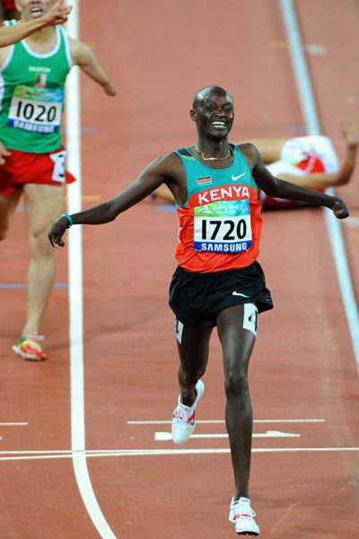 Abraham Cheruiyot Tarbei Kenyas Abraham Cheruiyot Tarbei wins Mens 1500m T46 gold china