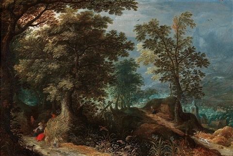 Abraham Govaerts A wooded landscape with travellers by Abraham Govaerts on artnet