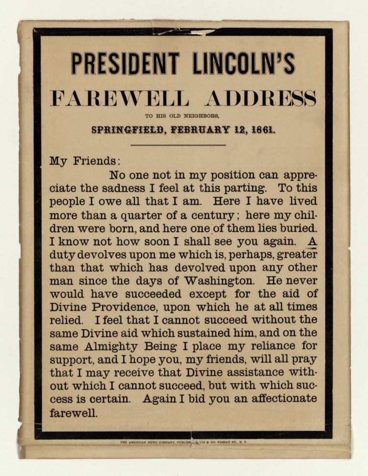Abraham Lincoln's Farewell Address