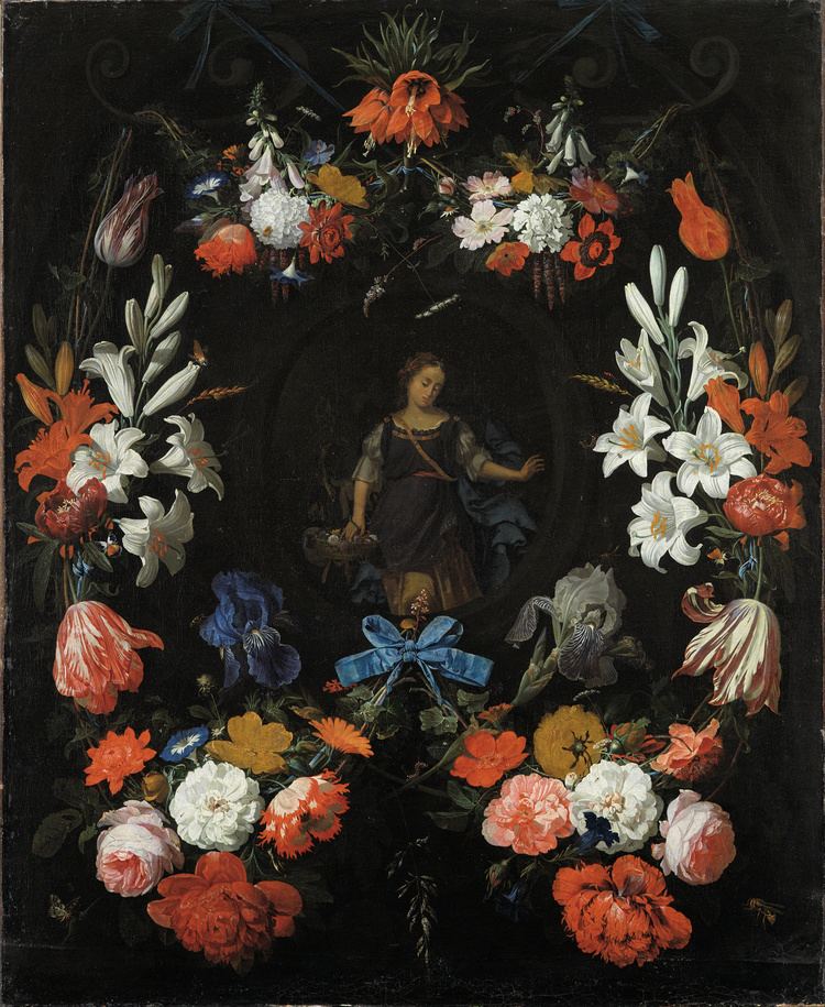 Abraham Mignon FileAbraham Mignon Garland of Flowers Google Art