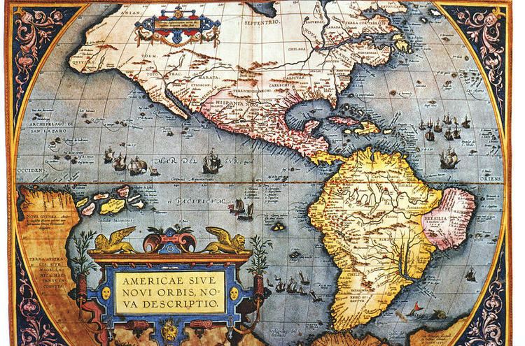 Abraham Ortelius The Americas 1587 Map By Abraham Ortelius by Fototeca