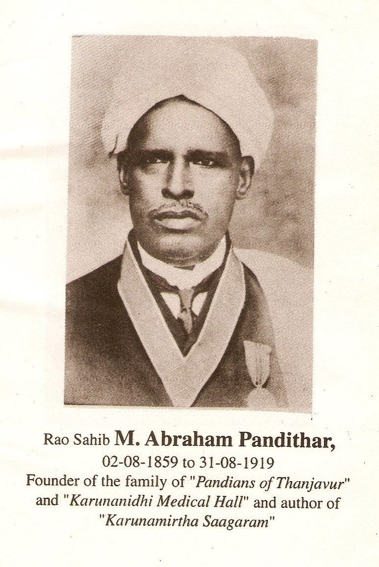 Abraham Pandithar Dr M Abraham Pandithar 1859 1919 Genealogy