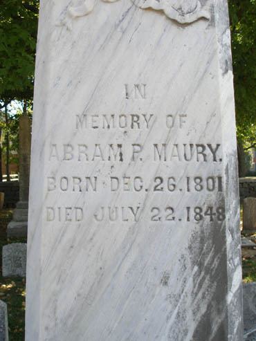 Abram Poindexter Maury Abram Poindexter Maury 1801 1848 Find A Grave Memorial