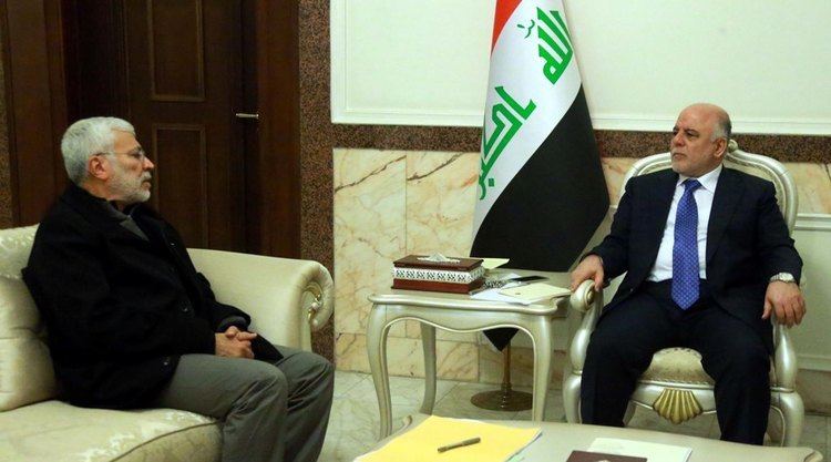 Abu Mahdi al-Muhandis Prime Minister Dr Haider AlAbadi received the Deputy Head of the