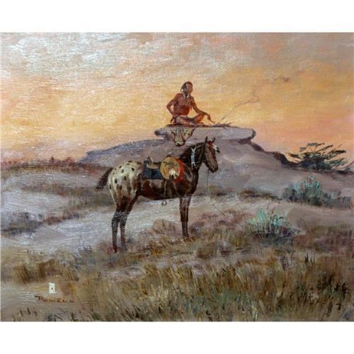 Ace Powell Ace Powell Oil Painting Indian amp Horse