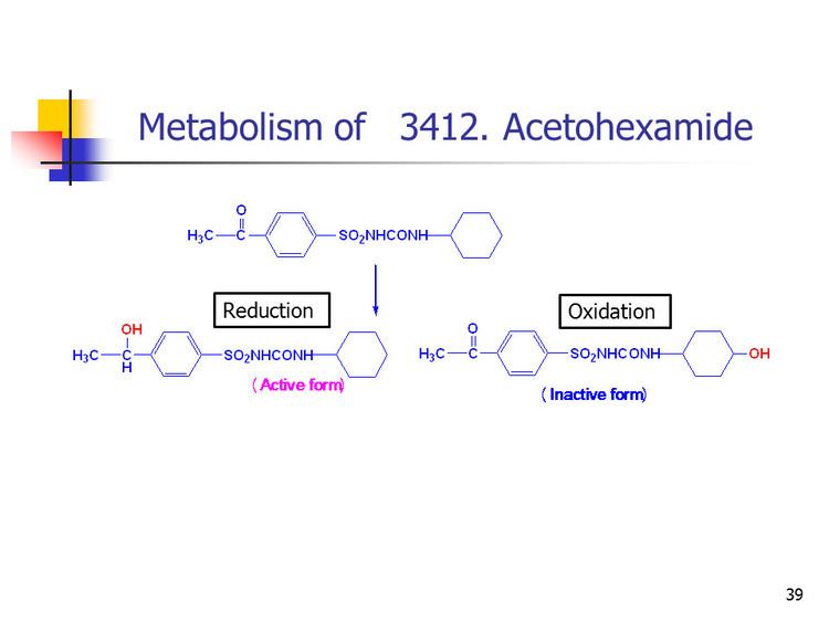 Acetohexamide Metabolism of 3412 Acetohexamide Jason Chen Flickr