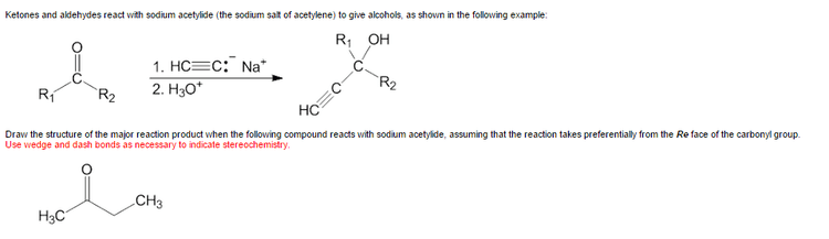 Acetylide Ketones And Aldehydes React With Sodium Acetylide Cheggcom