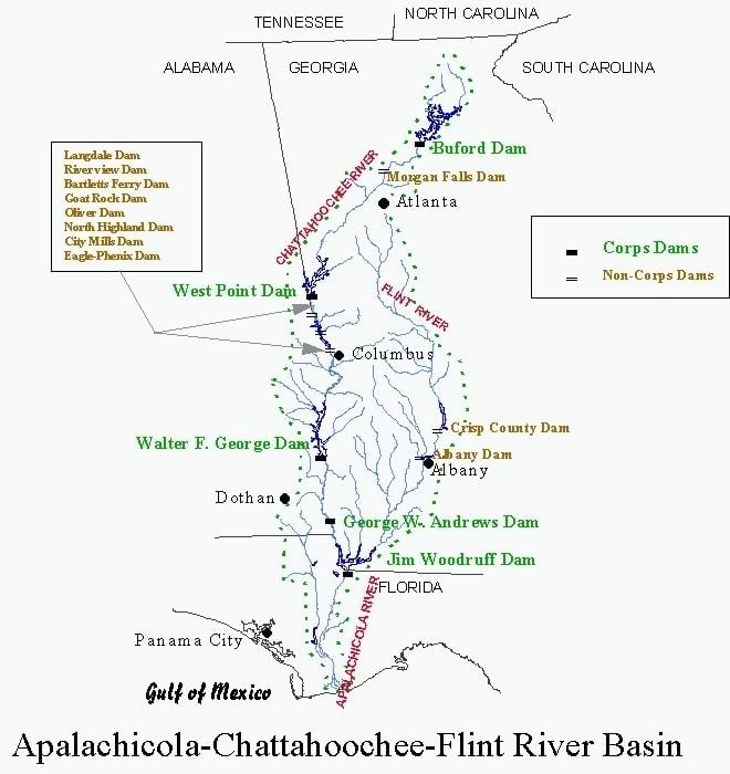 ACF River Basin ACF Water Battle in Court in Maine Coosa Alabama River