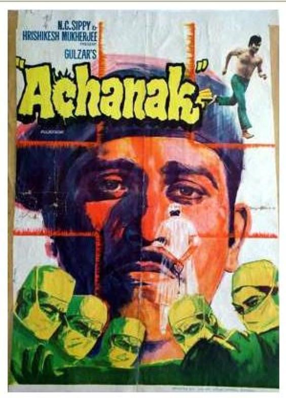 Achanak 1973 Bollywood Film Posters from the 1970s Pinterest
