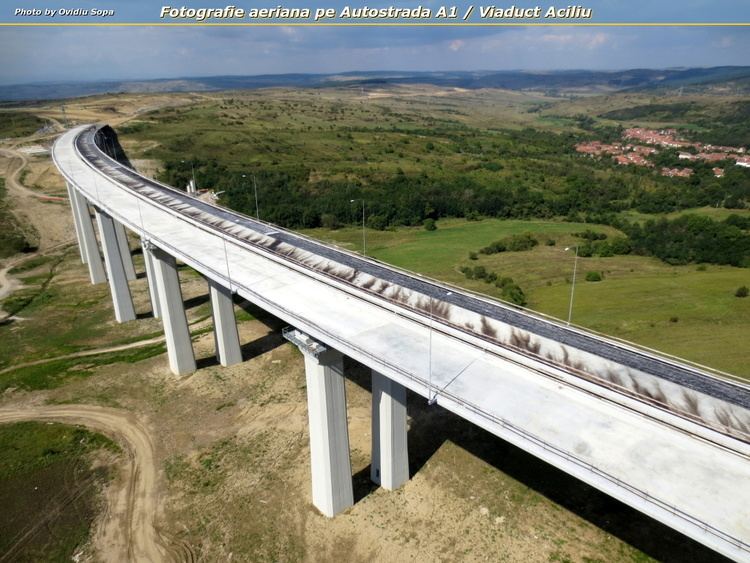 Aciliu Viaduct Fotografie aeriana pe Autostrada A1 Viaduct Aciliu Poza zilei