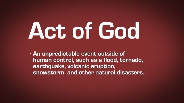 Act of God Act of God Definition YouTube