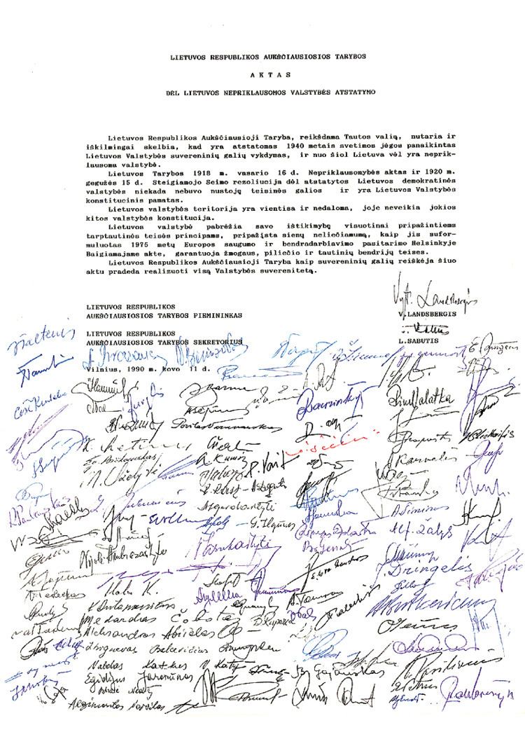Act of the Re-Establishment of the State of Lithuania