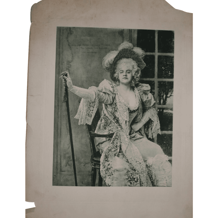 Ada Rehan Marvelous Antique Print of Miss Ada Rehan as Lady Teazle
